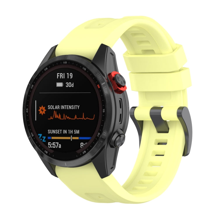 For Garmin Fenix 7S Quick Release Silicone Watch Band(Yellow) - Watch Bands by buy2fix | Online Shopping UK | buy2fix