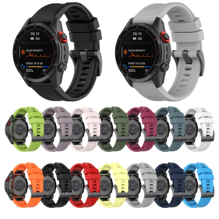 For Garmin Fenix 7S Quick Release Silicone Watch Band(Grey) - Watch Bands by buy2fix | Online Shopping UK | buy2fix