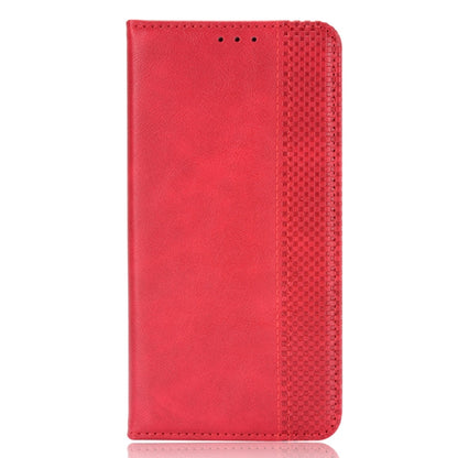 For Ulefone Note 13P Magnetic Buckle Retro Texture Leather Phone Case(Red) - OPPO Cases by buy2fix | Online Shopping UK | buy2fix