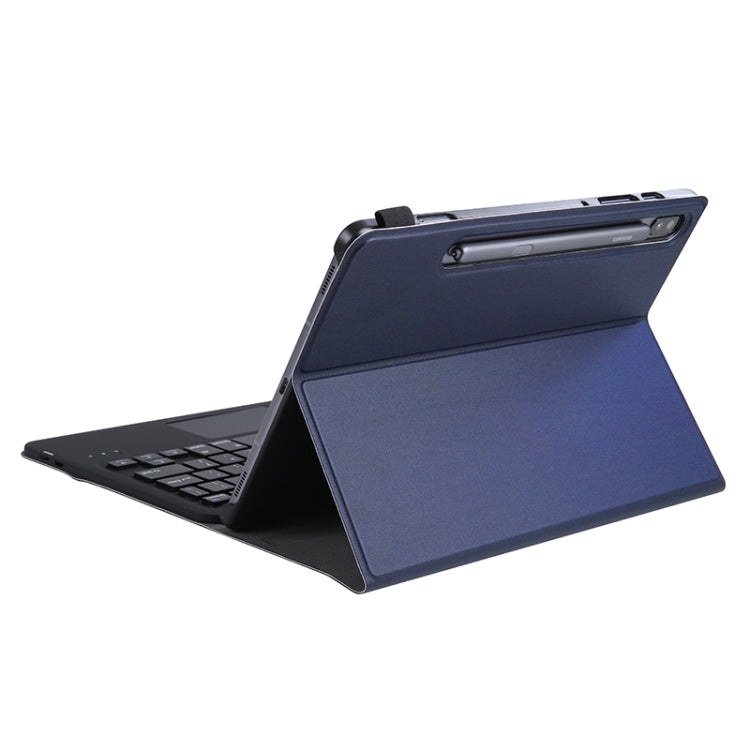 A700-A Ultra-thin Bluetooth Keyboard Leather Case with Touchpad For Samsung Galaxy Tab S8 11 inch SM-X700 / SM-X706(Blue) - Samsung Keyboard by buy2fix | Online Shopping UK | buy2fix