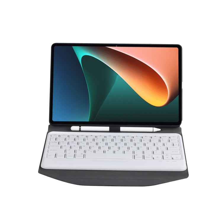 B0N5 Diamond Texture Bluetooth Keyboard Leather Case with Triangle Back Support For Xiaomi Pad 5 / 5 Pro(Black + White) - Others Keyboard by buy2fix | Online Shopping UK | buy2fix