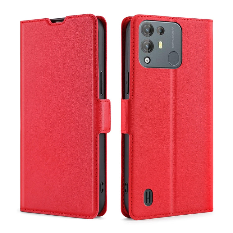 For Blackview A55 Pro Ultra-thin Voltage Side Buckle PU + TPU Leather Phone Case(Red) - More Brand by buy2fix | Online Shopping UK | buy2fix