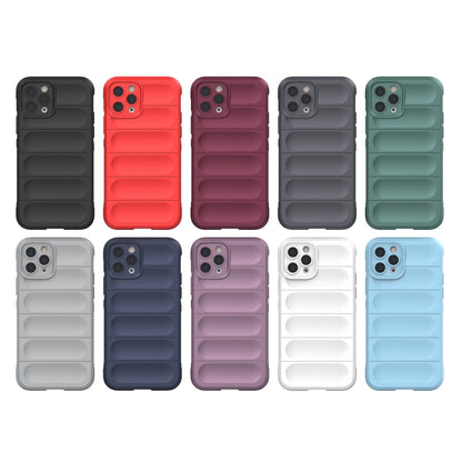 For iPhone 11 Pro Magic Shield TPU + Flannel Phone Case (Dark Grey) - iPhone 11 Pro Cases by buy2fix | Online Shopping UK | buy2fix