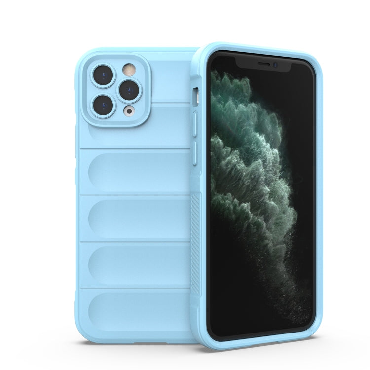 For iPhone 11 Pro Max Magic Shield TPU + Flannel Phone Case (Light Blue) - iPhone 11 Pro Max Cases by buy2fix | Online Shopping UK | buy2fix