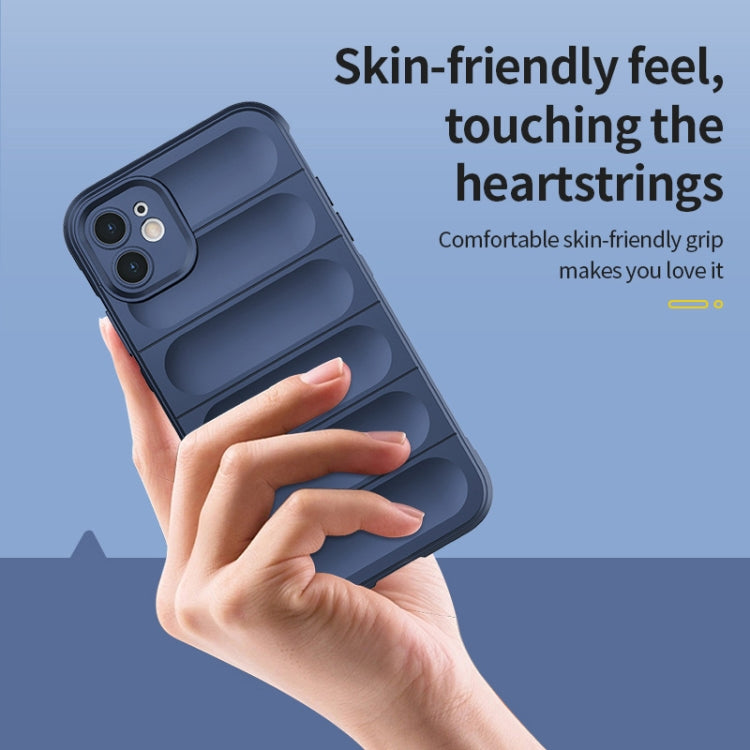 For iPhone 12 Pro Max Magic Shield TPU + Flannel Phone Case(Dark Blue) - iPhone 12 Pro Max Cases by buy2fix | Online Shopping UK | buy2fix