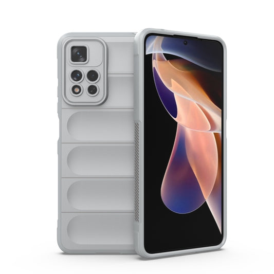 For Xiaomi Redmi Note 11 Pro 5G Chinese Magic Shield TPU + Flannel Phone Case(Grey) - Xiaomi Cases by buy2fix | Online Shopping UK | buy2fix