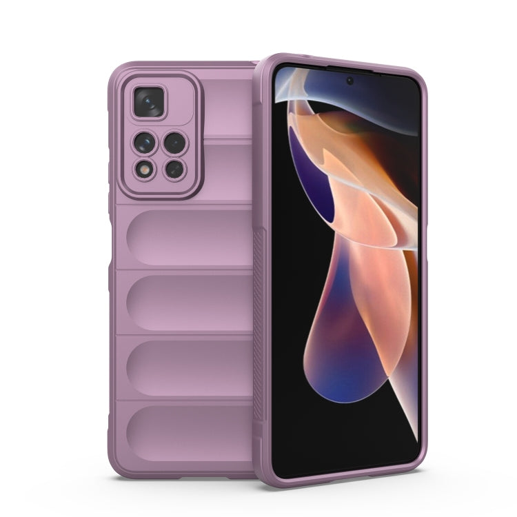 For Xiaomi Redmi Note 11 Pro 5G Chinese Magic Shield TPU + Flannel Phone Case(Purple) - Xiaomi Cases by buy2fix | Online Shopping UK | buy2fix