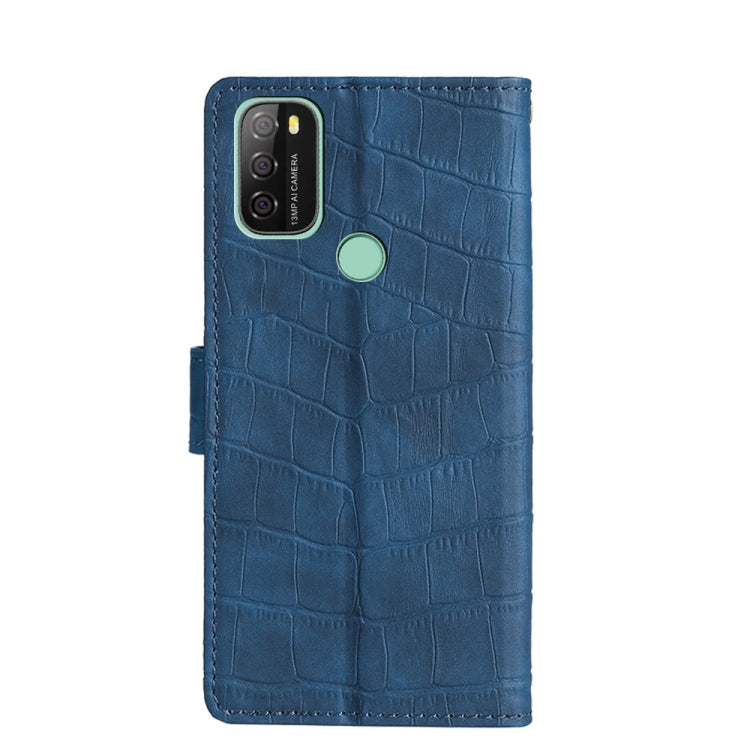 For Blackview A70 Skin Feel Crocodile Magnetic Clasp Leather Phone Case(Blue) - More Brand by buy2fix | Online Shopping UK | buy2fix