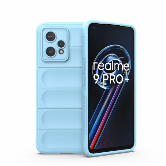 For OPPO Realme 9 Pro+ Magic Shield TPU + Flannel Phone Case(Light Blue) - Realme Cases by buy2fix | Online Shopping UK | buy2fix