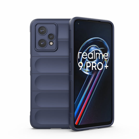 For OPPO Realme 9 Pro+ Magic Shield TPU + Flannel Phone Case(Dark Blue) - Realme Cases by buy2fix | Online Shopping UK | buy2fix