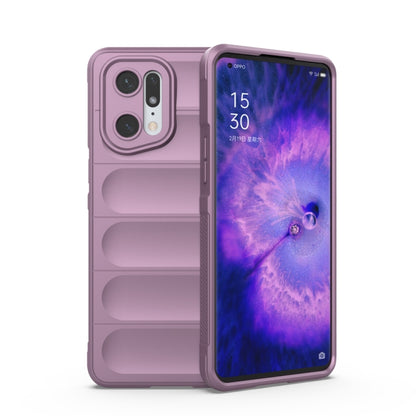 For OPPO Find X5 Pro Magic Shield TPU + Flannel Phone Case(Purple) - OPPO Cases by buy2fix | Online Shopping UK | buy2fix