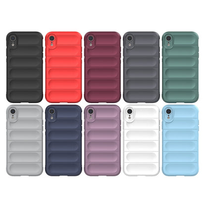 For iPhone XR Magic Shield TPU + Flannel Phone Case(Dark Grey) - More iPhone Cases by buy2fix | Online Shopping UK | buy2fix