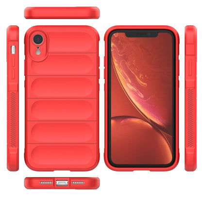 For iPhone XR Magic Shield TPU + Flannel Phone Case(Wine Red) - More iPhone Cases by buy2fix | Online Shopping UK | buy2fix