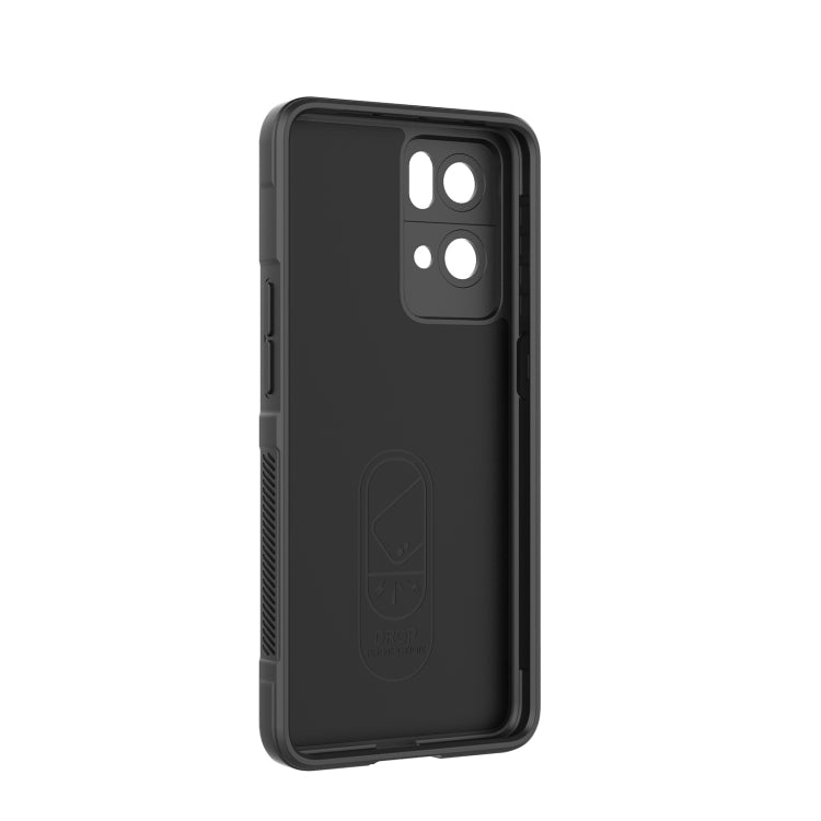 For OPPO Reno7 Pro 5G Magic Shield TPU + Flannel Phone Case(Dark Green) - OPPO Cases by buy2fix | Online Shopping UK | buy2fix