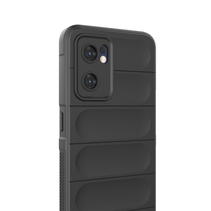 For OPPO Reno7 5G Global / Find X5 Lite Magic Shield TPU + Flannel Phone Case(Grey) - OPPO Cases by buy2fix | Online Shopping UK | buy2fix