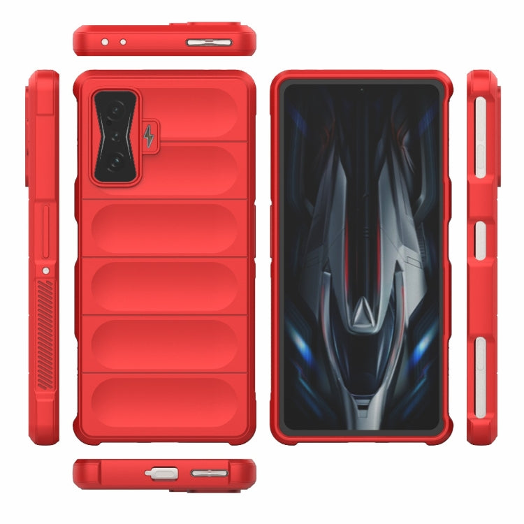 For Xiaomi Redmi K50 Gaming Magic Shield TPU + Flannel Phone Case(Dark Grey) - Xiaomi Cases by buy2fix | Online Shopping UK | buy2fix