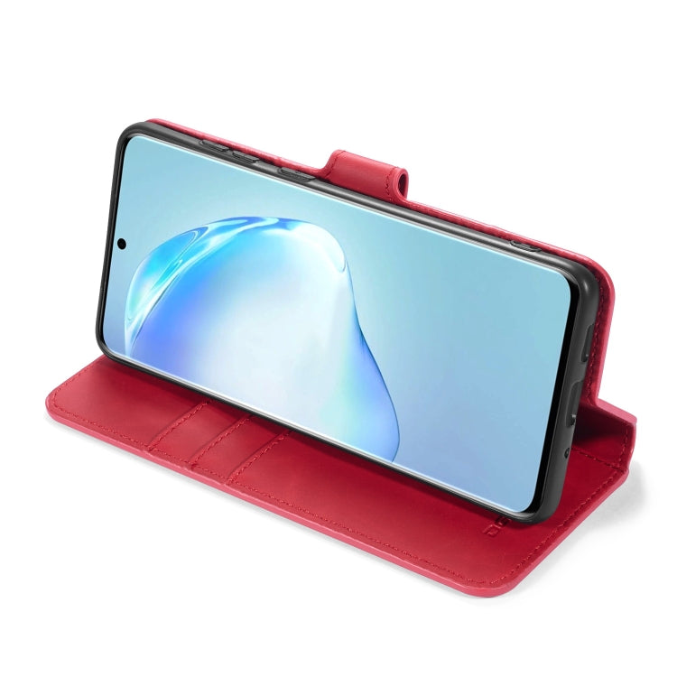 For Galaxy S20 Ultra DG.MING Retro Oil Side Horizontal Flip Case with Holder & Card Slots & Wallet(Red) - Galaxy Phone Cases by DG.MING | Online Shopping UK | buy2fix