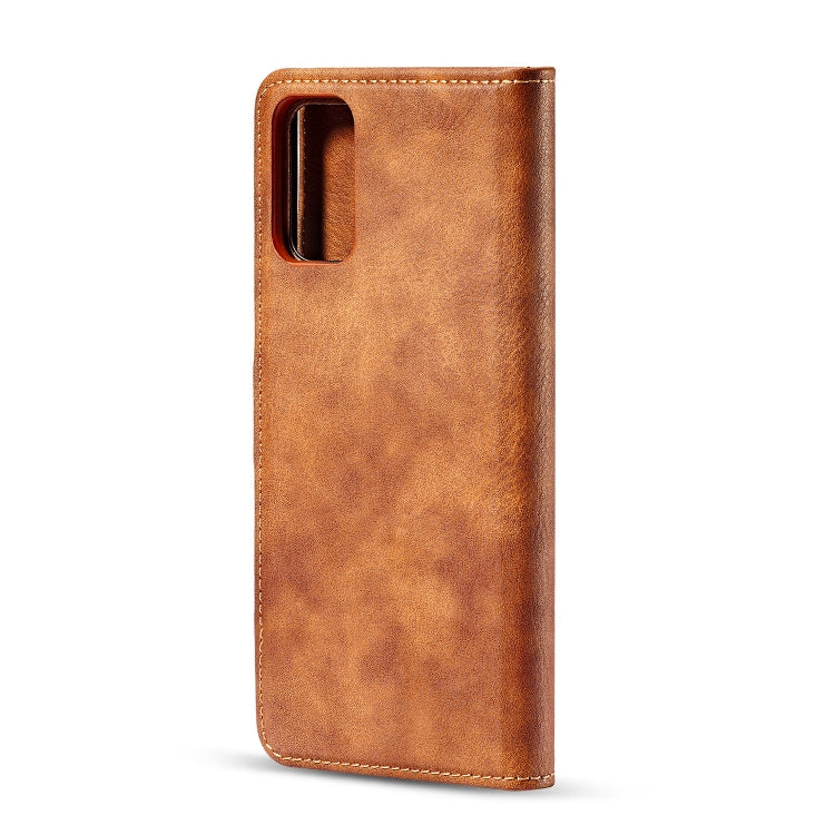 For Galaxy S20+ DG.MING Crazy Horse Texture Flip Detachable Magnetic Leather Case with Holder & Card Slots & Wallet(Brown) - Galaxy Phone Cases by DG.MING | Online Shopping UK | buy2fix