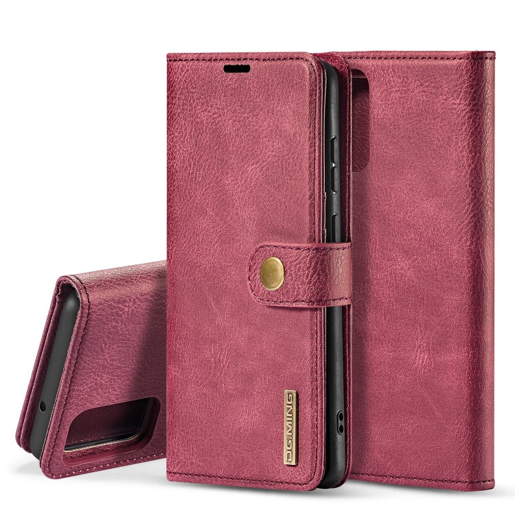 For Galaxy S20 Ultra DG.MING Crazy Horse Texture Flip Detachable Magnetic Leather Case with Holder & Card Slots & Wallet(Red) - Galaxy Phone Cases by DG.MING | Online Shopping UK | buy2fix