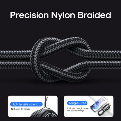 JOYROOM S-UC027A12 USB-A to USB-C / Type-C 3A Sync Data Cable, Cable Length:1.2m(Black) - USB-C & Type-C Cable by JOYROOM | Online Shopping UK | buy2fix