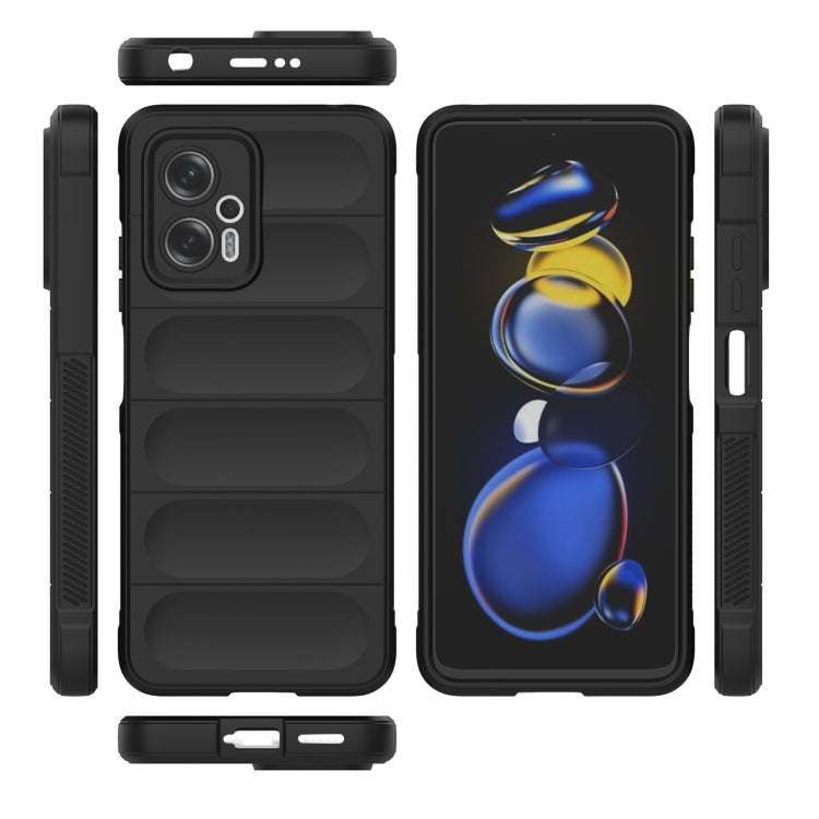 For Xiaomi Redmi Note 11T Pro Magic Shield TPU + Flannel Phone Case(Dark Blue) - Xiaomi Cases by buy2fix | Online Shopping UK | buy2fix