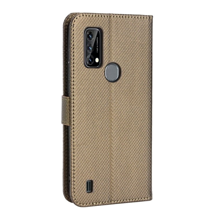 For Blackview A50 Diamond Texture Leather Phone Case(Brown) - More Brand by buy2fix | Online Shopping UK | buy2fix