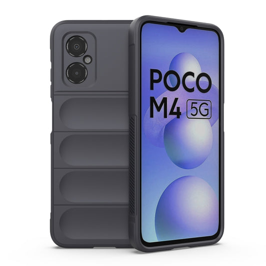 For Xiaomi Poco M4 5G Magic Shield TPU + Flannel Phone Case(Dark Blue) - Xiaomi Cases by buy2fix | Online Shopping UK | buy2fix