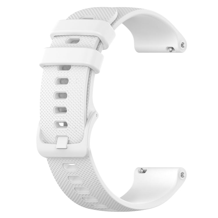 For ID205 / Willful SW021 19mm Silicone Plaid Watch Band(White) - Watch Bands by buy2fix | Online Shopping UK | buy2fix