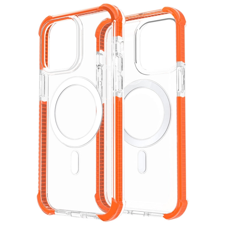 For iPhone 14 Magsafe Magnetic Acrylic Shockproof Phone Case (Orange) - iPhone 14 Cases by buy2fix | Online Shopping UK | buy2fix