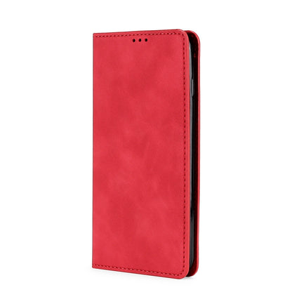 For Blackview A50 Skin Feel Magnetic Horizontal Flip Leather Phone Case(Red) - More Brand by buy2fix | Online Shopping UK | buy2fix