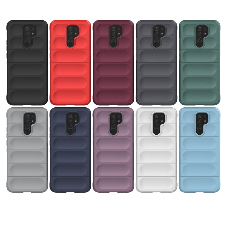 For Xiaomi Redmi 9 Magic Shield TPU + Flannel Phone Case(Black) - Xiaomi Cases by buy2fix | Online Shopping UK | buy2fix