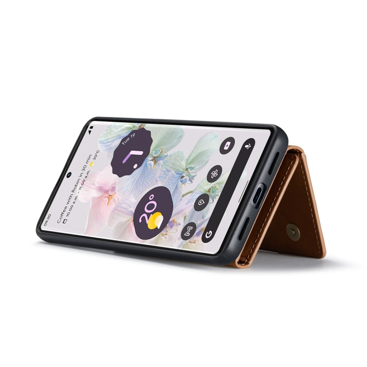 For Google Pixel 7 Pro 5G DG.MING M2 Series 3-Fold Multi Card Bag Phone Case(Brown) - Google Cases by DG.MING | Online Shopping UK | buy2fix