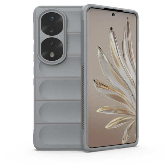 For Honor 70 Pro 5G Magic Shield TPU + Flannel Phone Case(Grey) - Honor Cases by buy2fix | Online Shopping UK | buy2fix