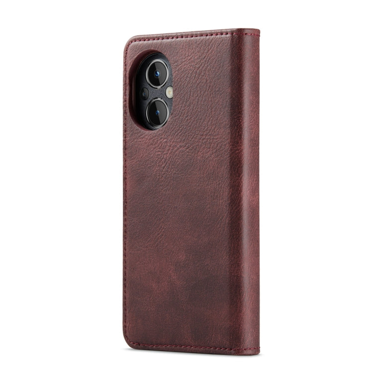 For OnePlus Nord N20 5G DG.MING Crazy Horse Texture Detachable Magnetic Leather Phone Case(Red) - OnePlus Cases by DG.MING | Online Shopping UK | buy2fix