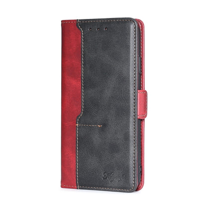 For Doogee X96 Pro Contrast Color Side Buckle Leather Phone Case(Red + Black) - Doogee Cases by buy2fix | Online Shopping UK | buy2fix