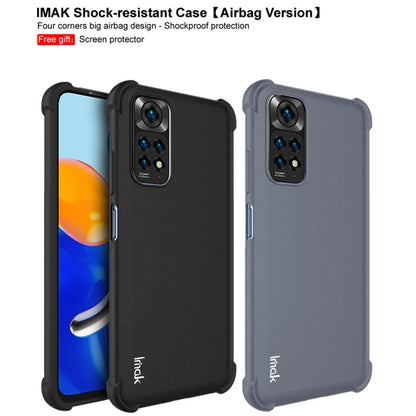 For Xiaomi Redmi Note 11 4G Overseas Version / Note 11S 4G Overseas VersionIMAK All-inclusive Shockproof Airbag TPU Phone Case with Screen Protector (Matte Black) - Xiaomi Cases by imak | Online Shopping UK | buy2fix