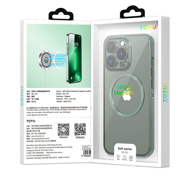 For iPhone 13 TOTUDESIGN AA-187 Soft Series MagSafe Magnetic Phone Case(Green) - iPhone 13 Cases by TOTUDESIGN | Online Shopping UK | buy2fix