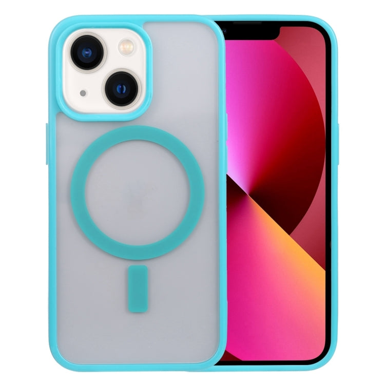 For iPhone 14 Plus Acrylic + TPU Magsafe Magnetic Phone Case (Sky Blue) - iPhone 14 Plus Cases by buy2fix | Online Shopping UK | buy2fix