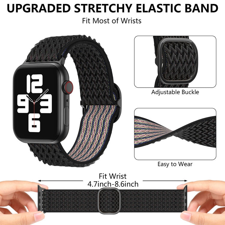 Wave Nylon Watch Band For Apple Watch Ultra 49mm&Watch Ultra 2 49mm / Series 9&8&7 45mm / SE 3&SE 2&6&SE&5&4 44mm / 3&2&1 42mm(Sea Shell) - Watch Bands by buy2fix | Online Shopping UK | buy2fix