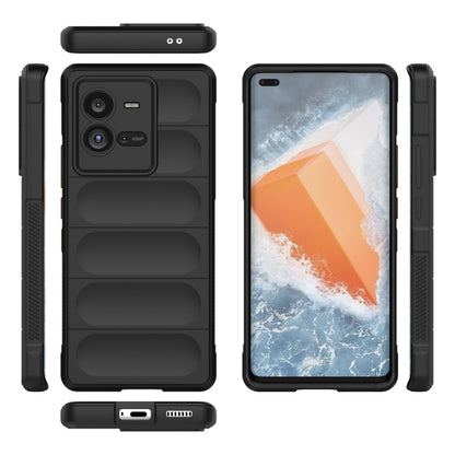 For vivo iQOO 10 Pro 5G Magic Shield TPU + Flannel Phone Case(Light Blue) - vivo Cases by buy2fix | Online Shopping UK | buy2fix
