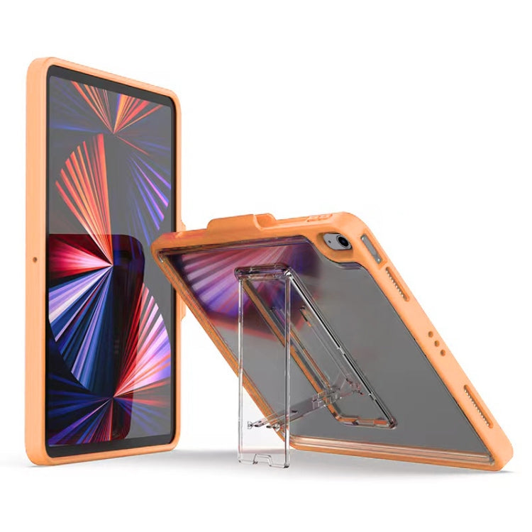 Mutural Transparent Holder Tablet Case For iPad Air 2022/ 2020 10.9(Orange) - iPad Air (2022) / (2020) 10.9 Cases by Mutural | Online Shopping UK | buy2fix