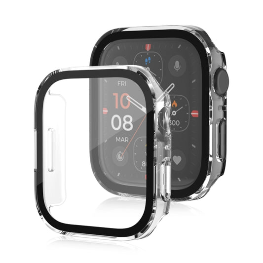 Life Waterproof Frosted 2 in 1 PC Frame + Tempered Glass Protective Case For Apple Watch Series 6 / 5 / 4 / SE 40mm(Transparent) - Watch Cases by buy2fix | Online Shopping UK | buy2fix