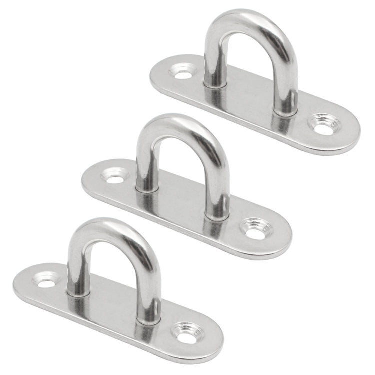 3 PCS 8mm 304 Stainless Steel Ship Oval Door Hinges Buckle - Marine Accessories & Parts by buy2fix | Online Shopping UK | buy2fix