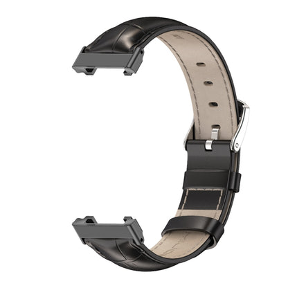 For Xiaomi Mi Band 7 Pro Mijobs Genuine Leather Top Layer Cowhide Watch Band(Bamboo Black) - Watch Bands by MIJOBS | Online Shopping UK | buy2fix