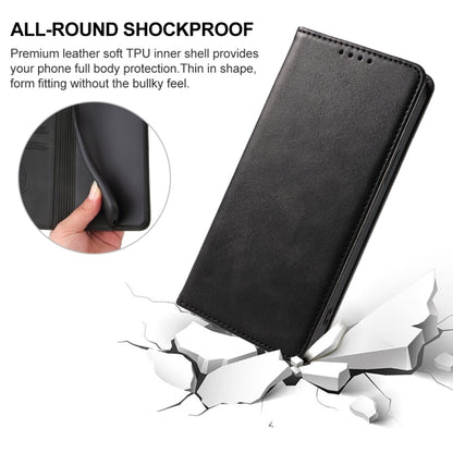 For Realme C11 2021 Magnetic Closure Leather Phone Case(Black) - Realme Cases by buy2fix | Online Shopping UK | buy2fix