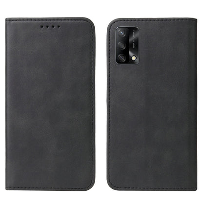 For OPPO A74 4G Magnetic Closure Leather Phone Case(Black) - OPPO Cases by buy2fix | Online Shopping UK | buy2fix