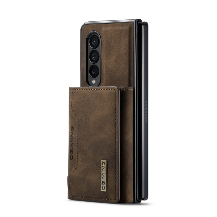 For Samsung Galaxy Z Fold3 5G DG.MING M2 Series 3-Fold Multi Card Bag Phone Case(Coffee) - Galaxy Phone Cases by DG.MING | Online Shopping UK | buy2fix