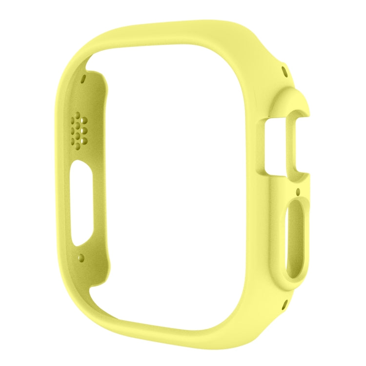 Half-inclusive PC Protective Case For Apple Watch Ultra 49mm / Apple Watch Ultra 2 49mm(Yellow) - Watch Cases by buy2fix | Online Shopping UK | buy2fix