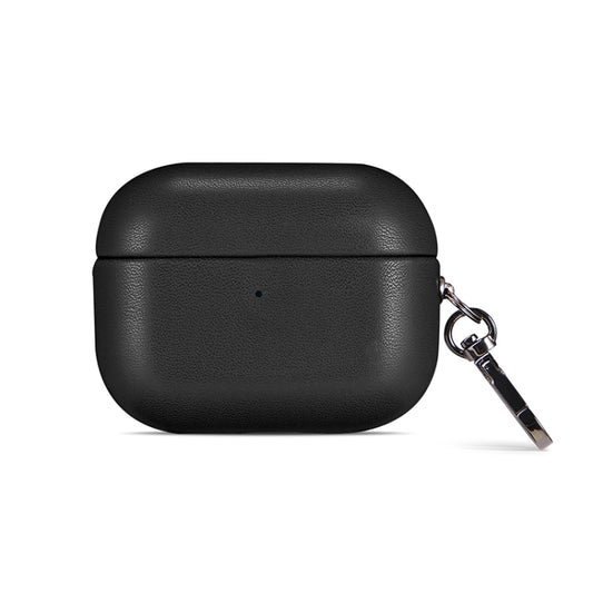 For Apple AirPods 3 PU Leather Wireless Bluetooth Earphone Protective Case(Black) - For AirPods 3 by buy2fix | Online Shopping UK | buy2fix