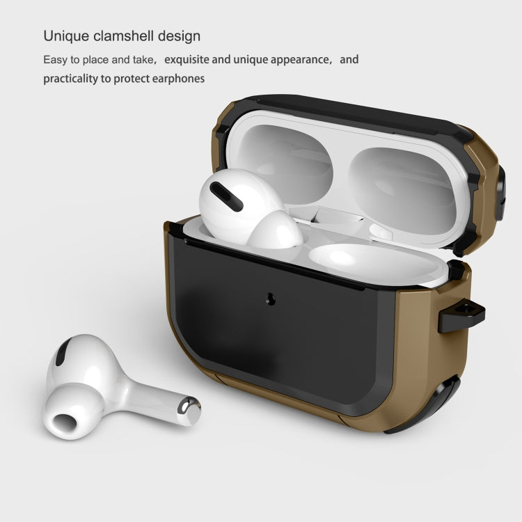 For AirPods Pro 2 Wireless Earphones Shockproof Thunder Mecha TPU Protective Case(Brown) - For AirPods Pro 2 by buy2fix | Online Shopping UK | buy2fix